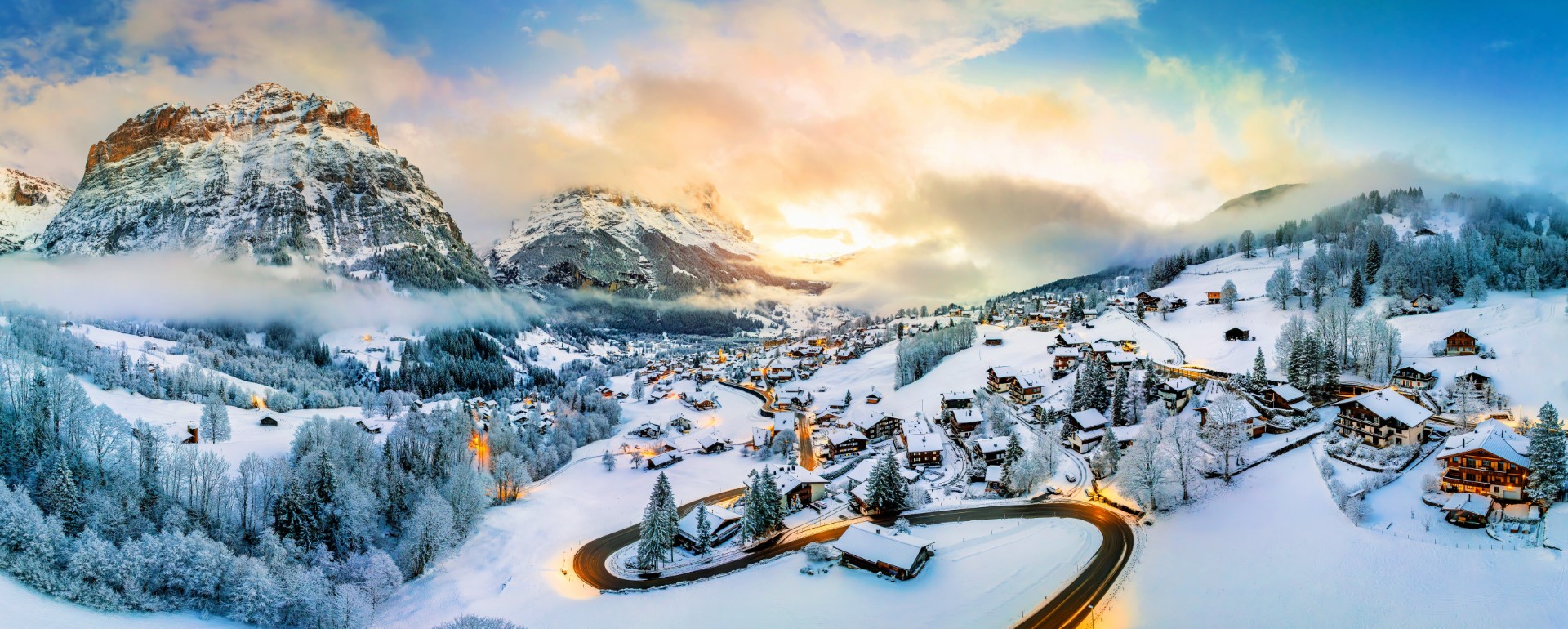 aerialshotsofgrindelwaldinwinterswitzerland-2